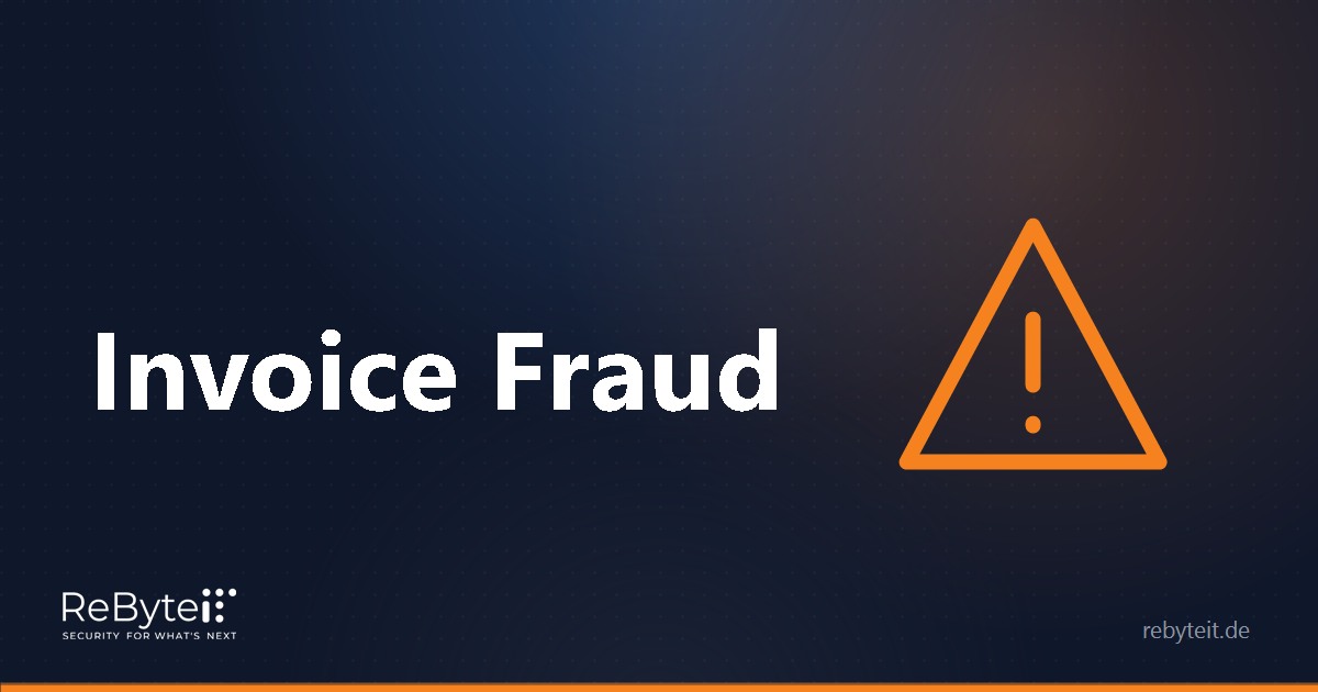 Warning symbol for AI-assisted invoice fraud